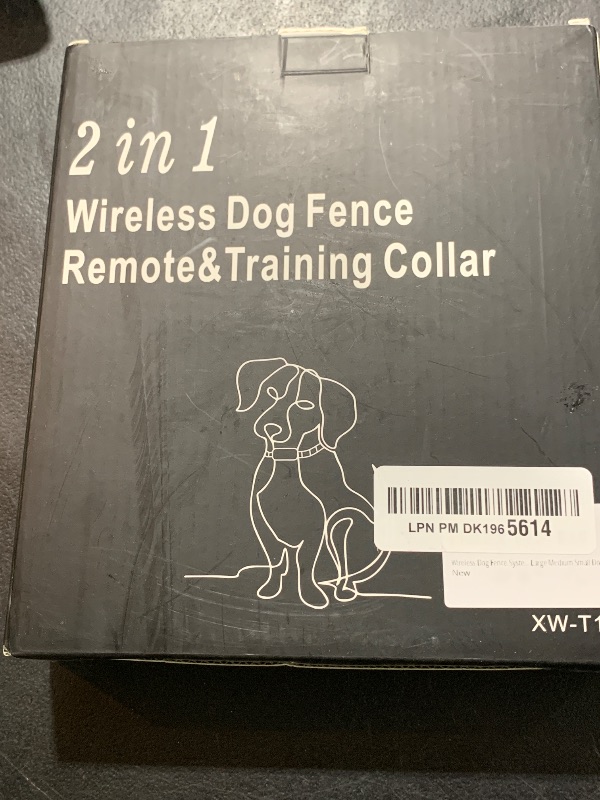 Photo 1 of Wireless Dog Fence System, 2025 Electric Fence for Dogs with Big LCD Screen, Dog Perimeter Collar Wireless Fence, 0-9 Adjustable Warning intensity, 100% Safe Suitable for Large Medium Small Dogs