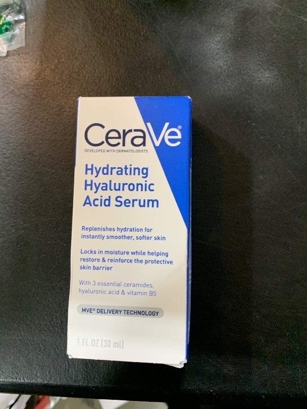 Photo 2 of Cerave Hyaluronic Acid Serum for Face with Vitamin B5 and Ceramides, Hydrating Face Serum for Dry Skin, Fragrance Free, 1 Ounce