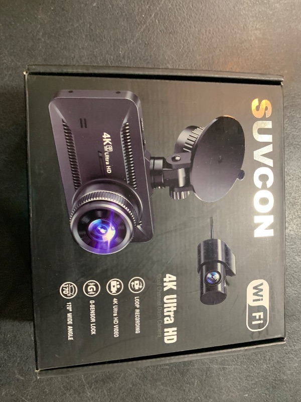 Photo 1 of Dash Cam Front and Rear 4K/1080P, Dash Camera for Cars Build in WiFi, Full HD Dash Cam with APP Control, 3.94'' IPS Screen Dash Camera with 32GB SD Card, G-Sensor, 24Hr Parking Mote, Loop Recording