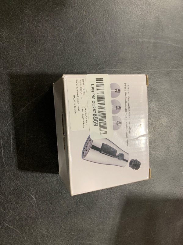 Photo 1 of Metal Kitchen Faucet Head Replacement, 3-Function Sink Faucet Head High Pressure, Pull Down Kitchen Sink Sprayer Replacement with 9 Adapters Compatible with American Standard, Brushed Nickel