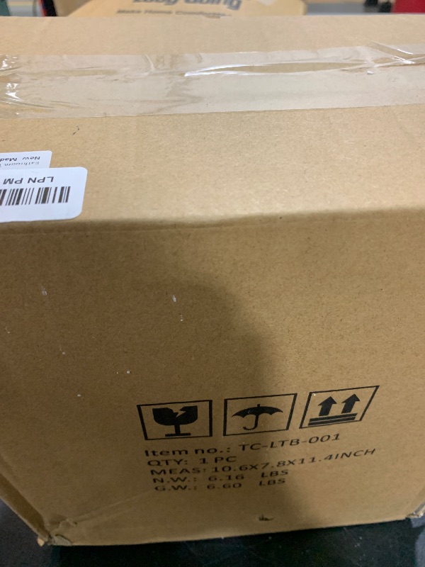 Photo 1 of Polytree Bathroom Trash Can 1.8 Gallon(7 Liter) Small Kitchen Garbage Can,Decor Wastebasket for Bedroom Office,Resin Hand-Carved Leather Beige