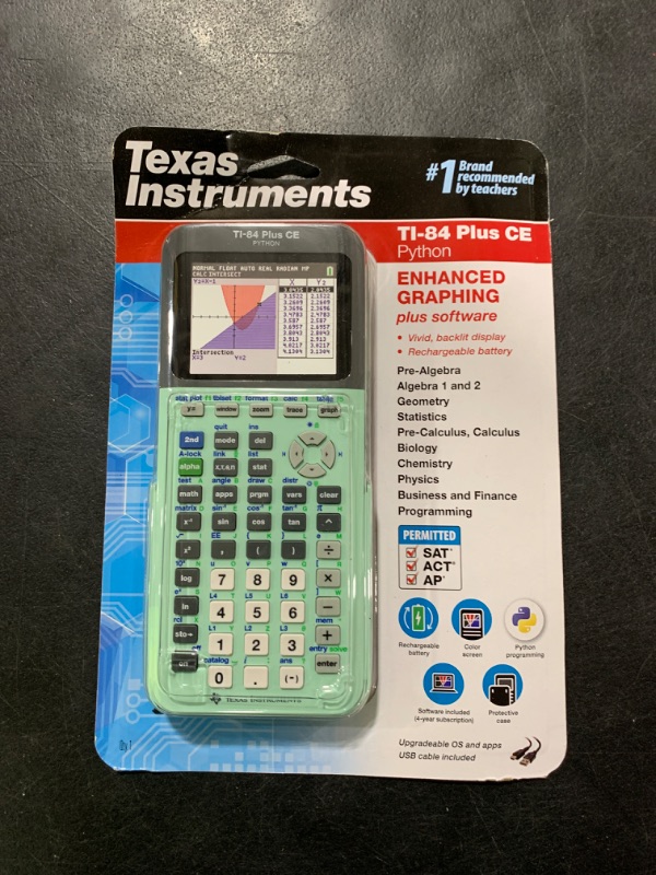 Photo 2 of Texas Instruments TI-84 Plus CE Color Graphing Calculator, Mint Small