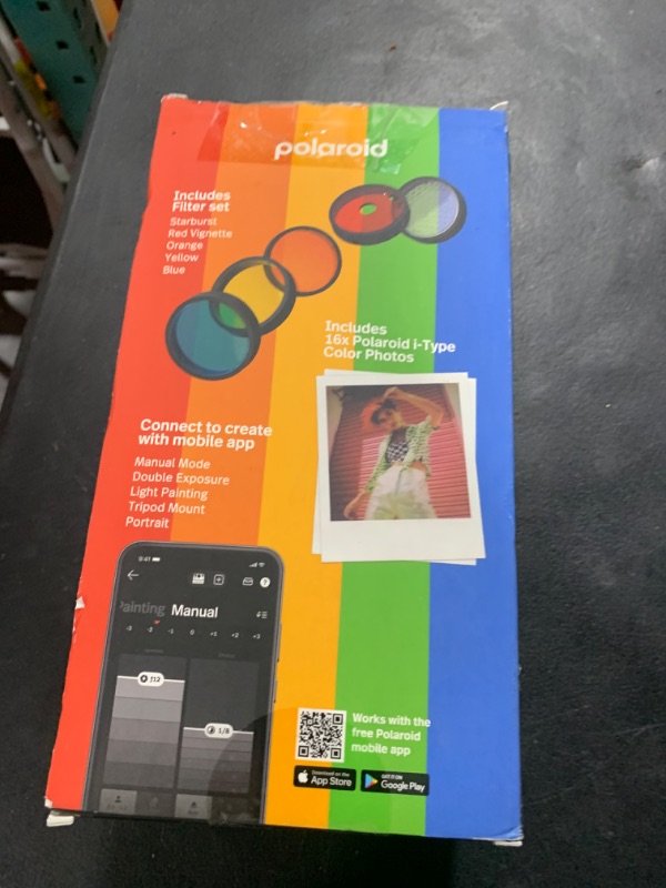 Photo 1 of Polaroid Now+ Generation 2 - Camera + Film Bundle (16 Photos Included) - White - Bluetooth Connected App Controlled Instant Film Camera (6437)