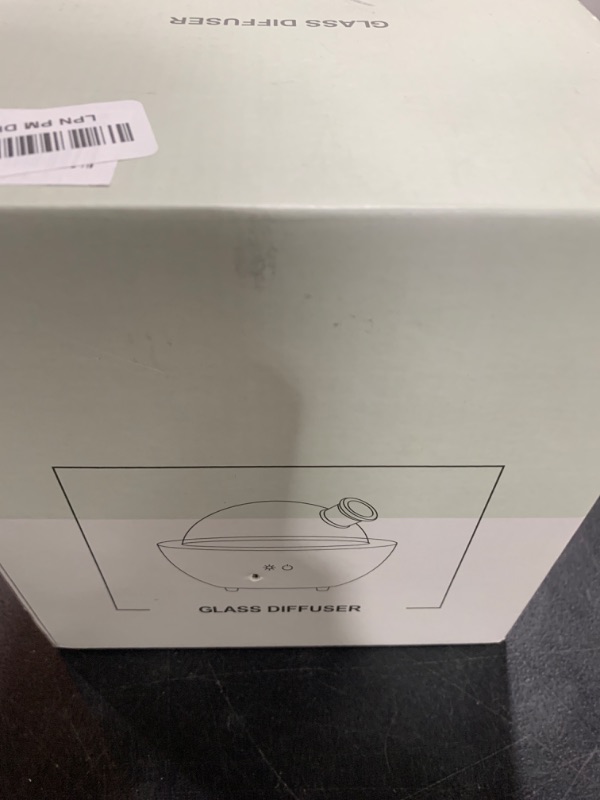 Photo 1 of Glass Essential Oil Diffuser Wood Grain Base, 280ml Aromatherapy Cool Mist Humidifier, LED Light in 7 Colors with Waterless Auto-Off Protection, for Office, Home, Yoga, Spa