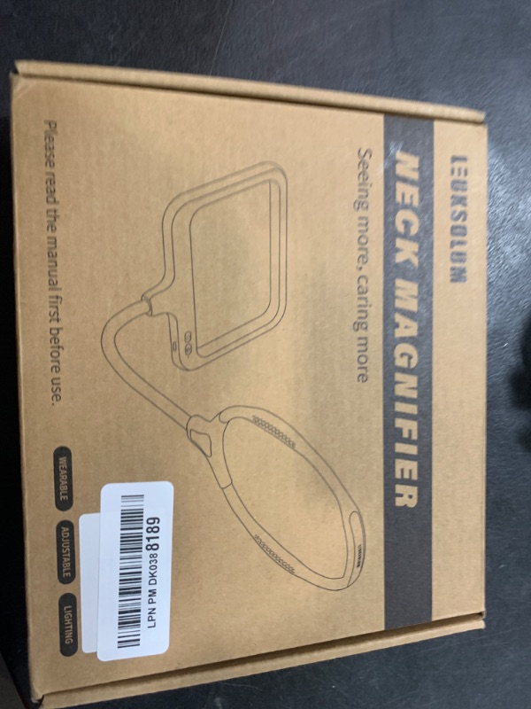 Photo 1 of Neck Magnifier with Light Hands Free - 3X Full Page Large Lighted Magnifying Glass for Reading Book - Flexible Wearable Magnifier for Seniors Low Vision Gifts - Close Work Cross Stitch Sewing Repair
