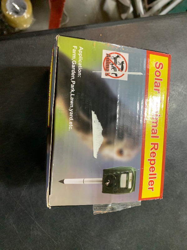 Photo 1 of CIIC Upgraded Solar Animal Repellent, Ultrasonic Control Squirrel Deer Cat Repellent Outdoor, Squirrel Deer Repellent Deterrent Motion Detection with IP66 Waterproof, for Dog Raccoon Skunk, Farm Yard