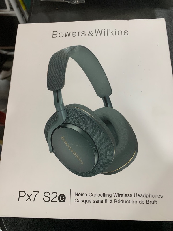 Photo 2 of Bowers & Wilkins Px7 S2e Over-Ear Headphones - Enhanced Noise Cancellation & Transparency Mode, Crystal-Clear Calls, Bluetooth, 30-Hour Playback, Forest Green