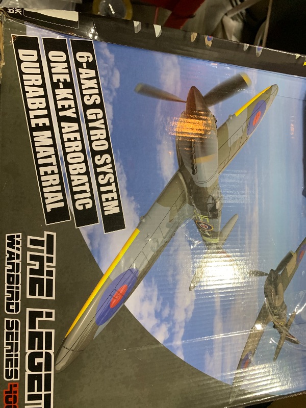 Photo 2 of VOLANTEXRC RC Plane Spitfire Fighter 4CH Remote Control Airplane RTF with Aileron, Gyro, Aerobatics & 3 Modes to Fly, Hobby Radio Controlled Warbird Aircraft for Adults, Beginners, Boys (Green)