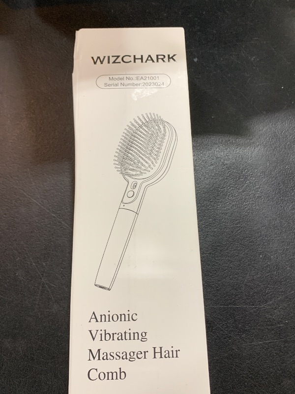 Photo 2 of Electric Negative Ionic Hair Brush, WIZCHARK Promoting Circulation Vibration Massaging for Hair Repair Detangling Ionic Hair Straightener Brush for Salon(White)