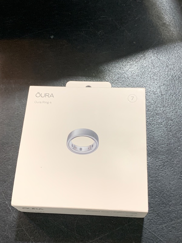 Photo 2 of Oura Ring 4 - Brushed Silver - Size 7 - Smart Ring - Size First with Oura Ring 4 Sizing Kit - Sleep Tracking Wearable - Heart Rate - Fitness Tracker - Up to 8 Days of Battery Life