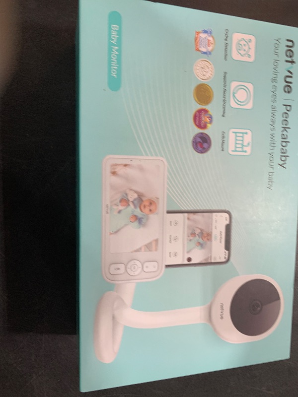 Photo 2 of NETVUE Peekababy Baby Camera Monitor Video - Baby Monitor with Camera and Audio, 5" Display, 2-Way Talk, 4 in 1 Bracket Meets The Needs in All Scenarios, Smart Phone App, Cry Detection