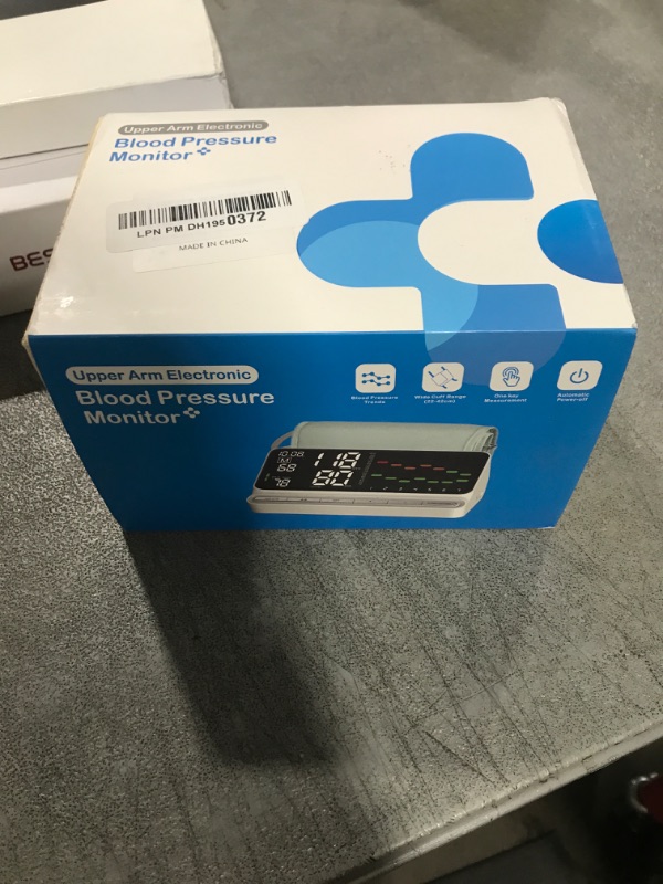 Photo 1 of Blood Pressure Monitor, Arm Blood Pressure Monitor with Wide Cuff Size, Largest Backlit LCD Screen, 3 Colors Weekly Track BP Curve Record, Stores 180 Readings for Two Users,Monitoring