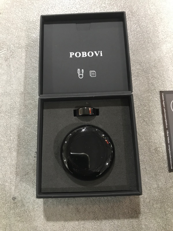 Photo 3 of POBOVi Smart Ring - Health & Sleep Tracker, Continuous SpO2 & Heart Rate Monitor, Stress Management, NFC Wireless Charging, 6-Day Battery, Water-Resistant(IP68), iOS & Android Compatible(Black, 8)