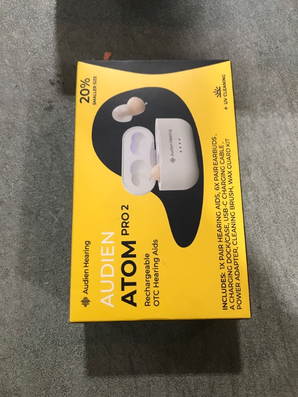 Photo 3 of Audien ATOM PRO 2 Wireless Rechargeable OTC Hearing Aid, Premium Comfort Design and Nearly Invisible