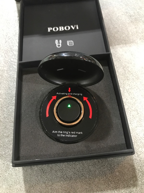 Photo 2 of POBOVi Smart Ring - Health & Sleep Tracker, Continuous SpO2 & Heart Rate Monitor, Stress Management, NFC Wireless Charging, 6-Day Battery, Water-Resistan? iOS & Android Compatible (Rose Gold, 11)