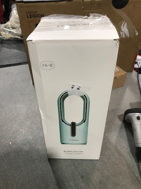 Photo 1 of CONBOLA Desk Fan Portable, Battery Operated,Quiet Desktop Fan Bladeless with 3 Cooling Speeds, 11.8 Inch Touch Control Personal Fan for Bedroom, Office, Home, Outdoor (Green)