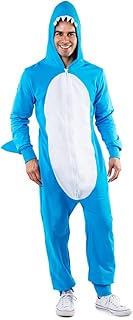 Photo 1 of Tipsy Elves' Women's Shark Costume - Cute Light Blue Halloween Jumpsuit Size Large