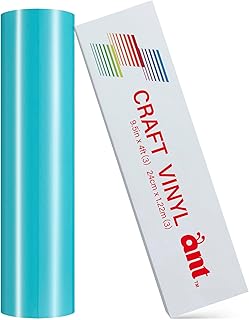 Photo 1 of ANT Sky Blue Vinyl Roll Premium Adhesive Craft Vinyl for Decal, Sticker Indoor Outdoor Use for Crafts, Cricut, Silhouette 24in X 150FT 
