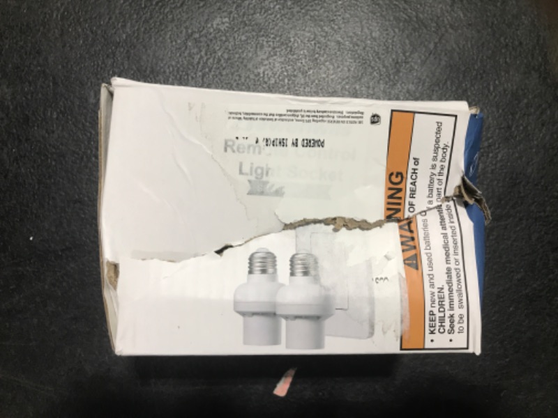 Photo 1 of DEWENWILS Remote Control Light Bulb Socket, Wireless Light Switch for Pull Chain Light Fixture, E26 E27 Bulb Base, No Wiring, ETL Listed(1 Wall Mounted Switch+2 Socket)