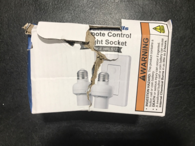 Photo 1 of DEWENWILS Remote Control Light Bulb Socket, Wireless Light Switch for Pull Chain Light Fixture, E26 E27 Bulb Base, No Wiring, ETL Listed(1 Wall Mounted Switch+2 Socket)