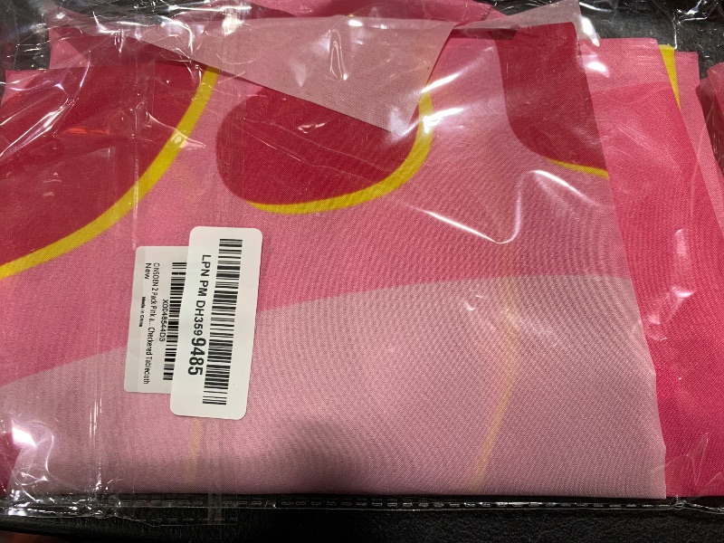 Photo 1 of 2 Pack Pink and White Checkered Tablecloth Pink Gingham Plastic Table Cloths for Parties Disposable 54x108 in Waterproof Rectangle Table Covers for Party Baby Shower Birthday Party Decorations
