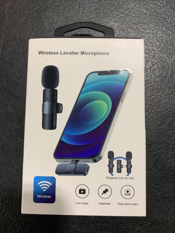 Photo 2 of GOGARA Microphone for iPhone, 2 Pack Wireless Microphones, Mini Mic, Cordless Lavalier Microphone Recording Lapel Mic, Plug-Play, Clip On Microphone with Noise Reduction for Interview/Tiktok