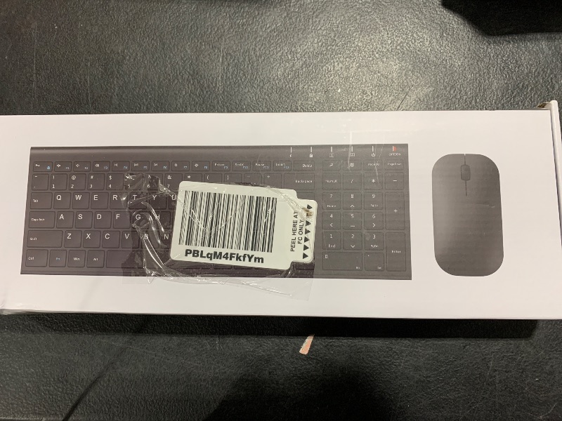 Photo 1 of seenda Rechargeable Wireless Keyboard Mouse, Ultra Thin Low Profile Wireless Keyboard and Mouse with Number Pad, Quiet Portable Combo Compatible for Windows XP/7/8/10/11/11 Pro, Black and Grey