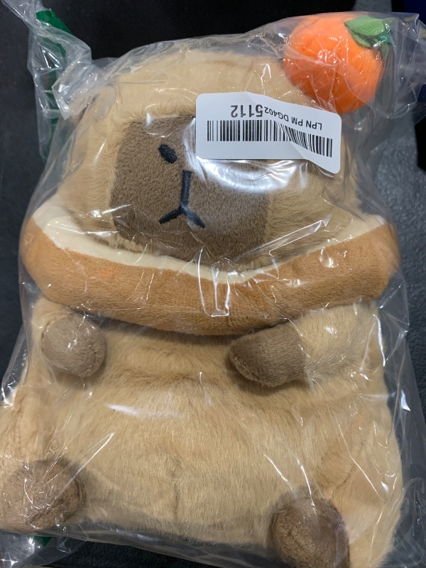 Photo 2 of NXNYNZ Cute Capybara Plush Pillow with Bread Kawaii Soft Orange Capybara Stuffed Aniamls Capybara Plush Toys Hugging Gifts Kids Girls Boys 12 inch