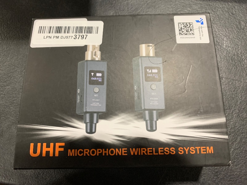 Photo 2 of Wireless XLR Transmitter and Receiver, UHF XLR Adapter System for Dynamic Microphone Guitar, 48k Sampling Frequency, 100 Feet Range