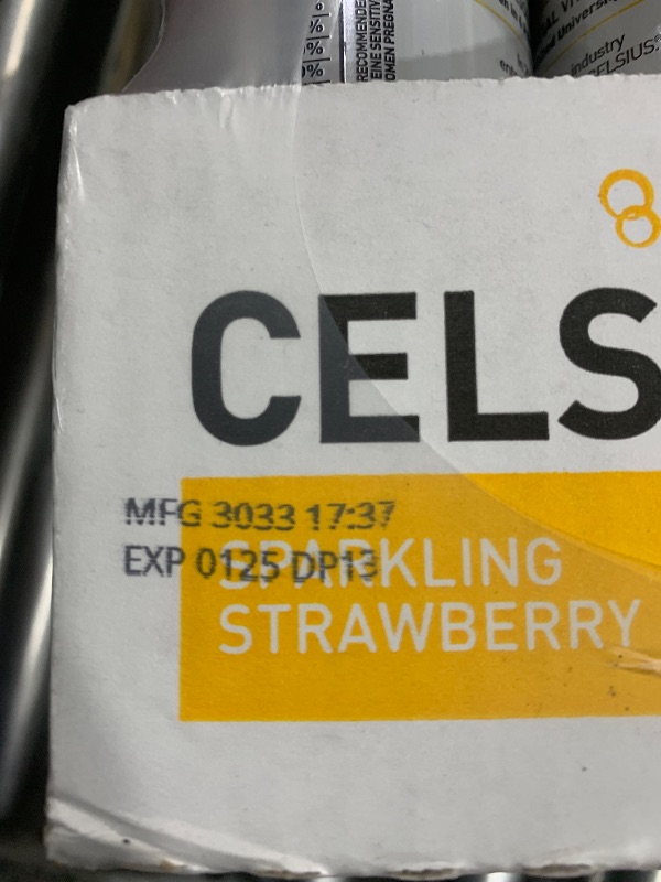 Photo 3 of CELSIUS Sparkling Strawberry Lemonade, Functional Essential Energy Drink, 12 Fl Oz (Pack of 12) exxp 1/2025