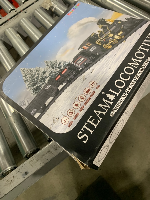 Photo 1 of BainGesk Train Set, Christmas Train Set with Steam, Lights and Sounds, Train Sets for Around The Christmas Tree, Electric Train Toys for 3 4 5 6 7 8 Year Old Kids, Gifts for Boys & Girls Christmas