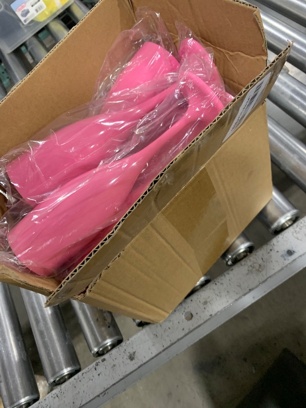 Photo 1 of 12 Pack Unbreakable Acrylic Champagne Flutes Glasses, 5 Oz Plastic Champagne Flutes Wedding Toasting Cups, Goblet Glasses BPA-free Reusable for Valentine's Day Wedding Poolside Outdoors (Pink, 12)