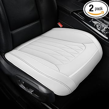 Photo 1 of 2 Pack Leather Front Car Seat Covers - Bottom Seat Covers for Cars,Driver Car Seat Cover Luxury Seat Protectors Waterproof,Full Wrap for Most Vehicles,Sedan,Truck,SUV (White)