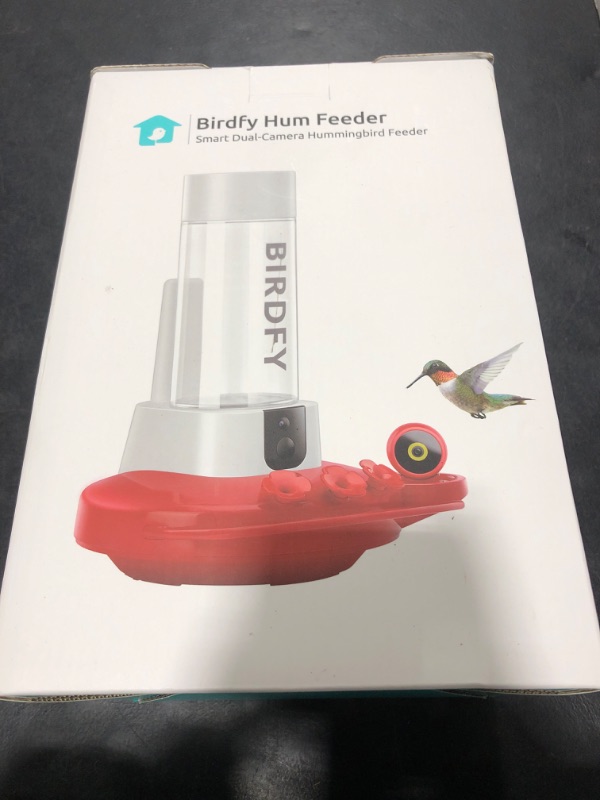 Photo 2 of NETVUE by Birdfy Hummingbird Feeder with 2 Cameras - Dual Smart Cams, 2K HD Wireless for 2 Angels Close-up Bird Watching Outdoor, Instant Notifications (20Oz) (Hum Duo AI)