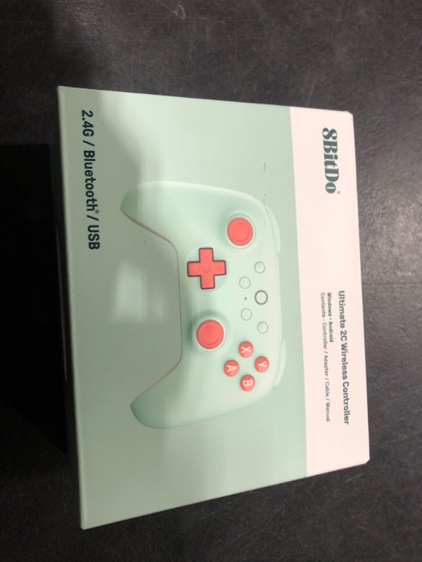 Photo 1 of 8Bitdo Ultimate 2C Wireless Controller for Windows PC and Android, with 1000 Hz Polling Rate, Hall Effect Joysticks and Triggers, and Remappable L4/R4 Bumpers (Mint)
