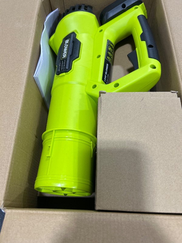 Photo 1 of LEAPUL Leaf Blower, 21V Electric Cordless Leaf Blower, 2 X 2.0Ah Batteries and Charger Included, Lightweight Leaf Blower for Patio Cleaning, Lawn Care, Blowing Leaves and Dust, etc.