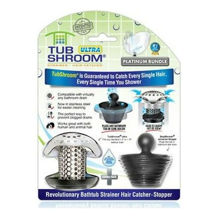 Photo 1 of TubShroom TSULT455 Drain Protector & Hair Catcher Stainless Steel Stopper Plug Included - Quantity 6
