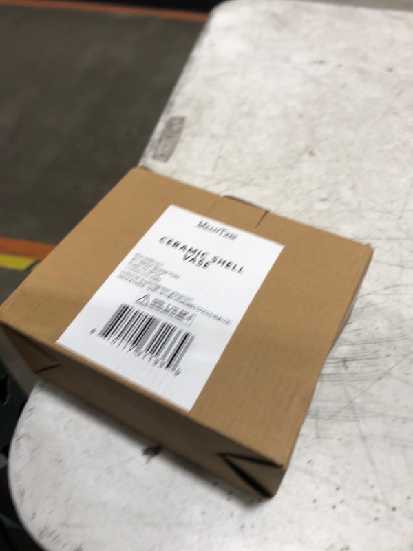 Photo 1 of MeantToBe Shell Vases Home Decor - Decorative Vase - Yellow Shell Ceramic Flower Vase - Boho Chic Elegant Vases for Decor - Handmade Craftsmanship - Modern Vase Shell Shape - 6.6" x 5.7" x 2.6"