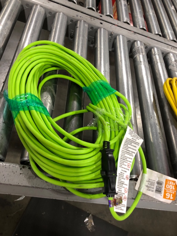 Photo 2 of 100 Ft. 16/2 Outdoor Extension Cord, Green
