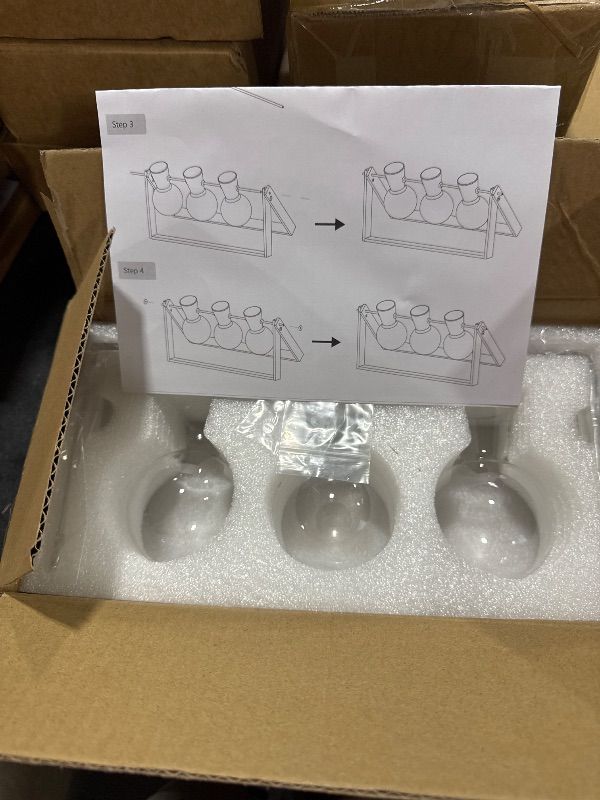 Photo 1 of 2024 Upgraded Acrylic Holder Desktop Propagation Station, Plant Terrarium Glass Vessel for Plants Lovers, Premium Hydroponic Plant Glass Ball for Home Garden Office Decoration, 3 Bulb Glass Vases