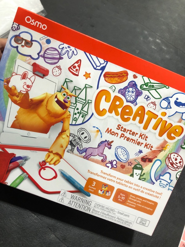 Photo 2 of Osmo - Creative Starter Kit for iPad - 3 Educational Learning Games - Ages 5-10 - Drawing, Word Problems & Early Physics - STEM Toy Gifts for Kids, Boy & Girl - Ages 5 6 7 8 9 10 (Osmo Base Included)
