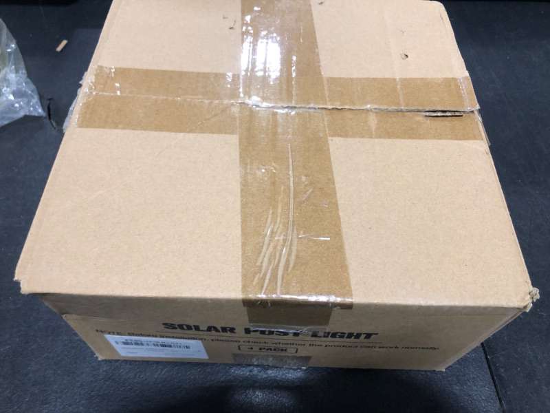 Photo 1 of VOLISUN Solar Post Cap Lights Outdoor 4Pack, with Edison LED Bulbs, 2 Brightness Setting, Fence Post Lights Solar Powered for Garden Fence Deck Mailbox Yard Porch, Fits 4x4 6x6 Posts(Slate Black)