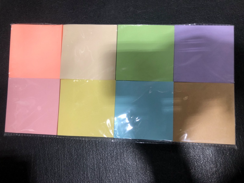 Photo 1 of Sticky Notes - 3x3 inches Super Sticky Notes, 100% Recycled Paper Self-Sticky Note Pads, Ideal for Office, School, Home, Study, Meeting - 8 Pads,100 Sheets/pad, 800PCS