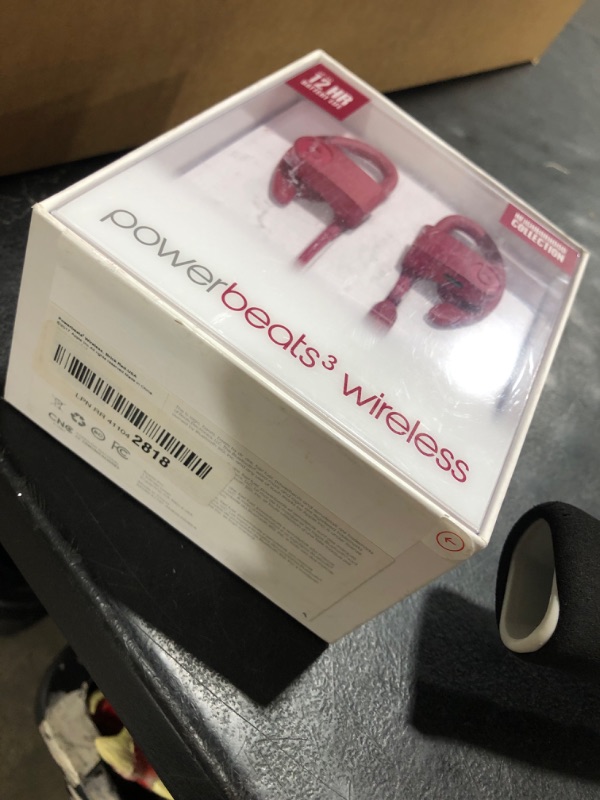 Photo 2 of **FOR PARTS ONLY!**Powerbeats3 Wireless Earphones - Apple W1 Headphone Chip, Class 1 Bluetooth, 12 Hours of Listening Time, Sweat Resistant Earbuds - Brick Red