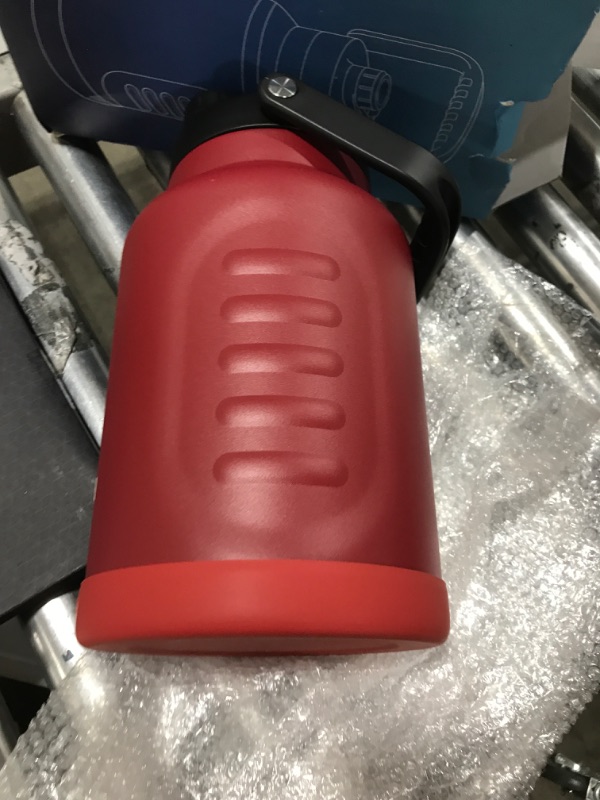 Photo 1 of AQUAFIT 1 Gallon Water Bottle Insulated (Cold for 48 Hrs) - BPA Free & Leak Proof - 128oz Stainless Steel Water Jug - Big Water Bottle with Handle for Gym, Hiking, Camping & Travel (Hydrant Red)