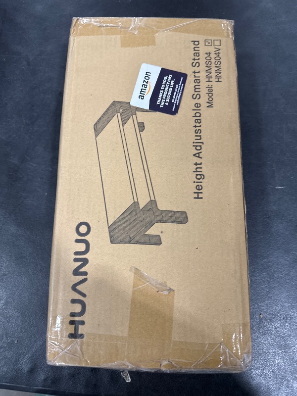 Photo 1 of HUANUO Monitor Stand Computer Riser, Monitor Stand for Desk with Adjustable Height and 2 Platforms, Ergonomic Computer Riser, Monitor Riser for Laptops and Monitors, HNMS04, Black