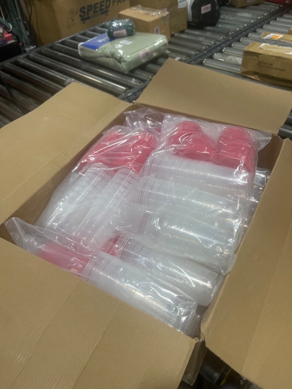 Photo 2 of Geiserailie 200 Pcs Urine Cups Disposable Specimen Cups Containers with Lids and Tamper Evident Seal 4 oz Urine Specimen Cup Leak Resistant Urine Sample Collection Cups for Testing Pee(Red)