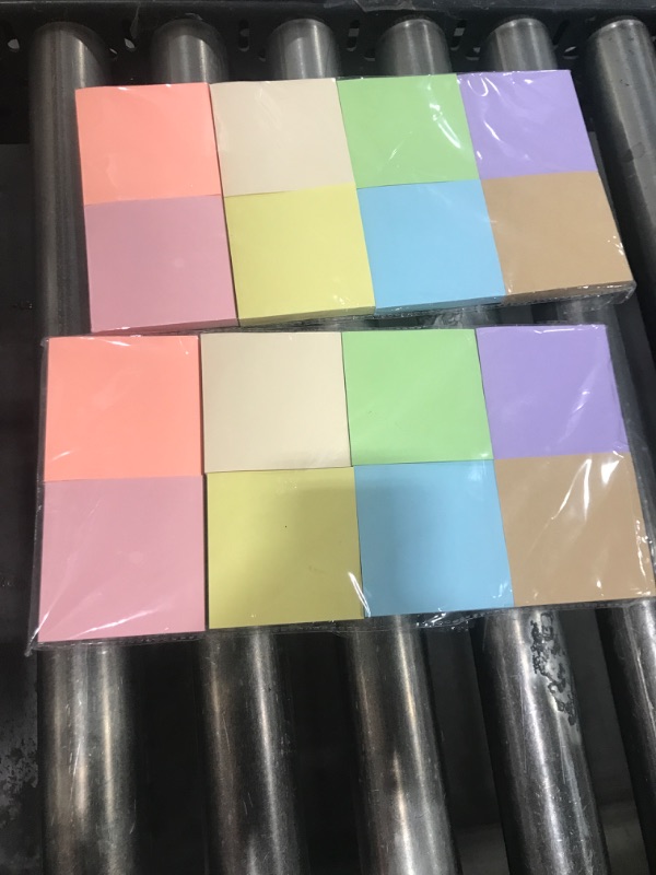 Photo 2 of 2pk of  Sticky Notes - 3x3 inches Super Sticky Notes, 100% Recycled Paper Self-Sticky Note Pads, Ideal for Office, School, Home, Study, Meeting - 8 Pads,100 Sheets/pad, 800PCS