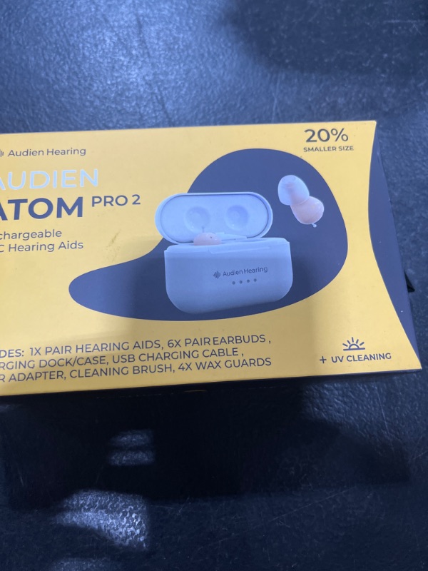 Photo 2 of Audien ATOM PRO 2 Wireless Rechargeable OTC Hearing Aid, Premium Comfort Design and Nearly Invisible