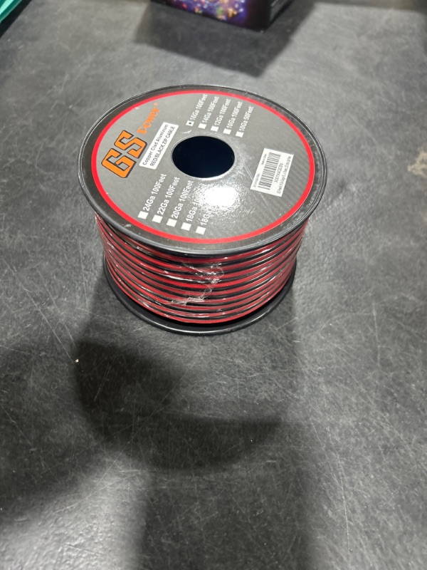 Photo 2 of 16 Gauge Stranded Copper Clad Aluminum 100’ Red / 100’ Black Bonded Zip Cord Wire for 12 Volt Automotive Harness Car Audio Hookup Amplifier LED Light Wiring